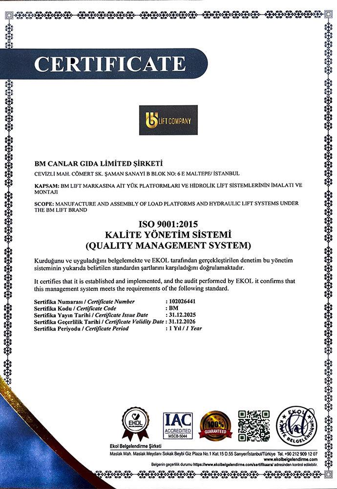 Kalite Belgesi 5
